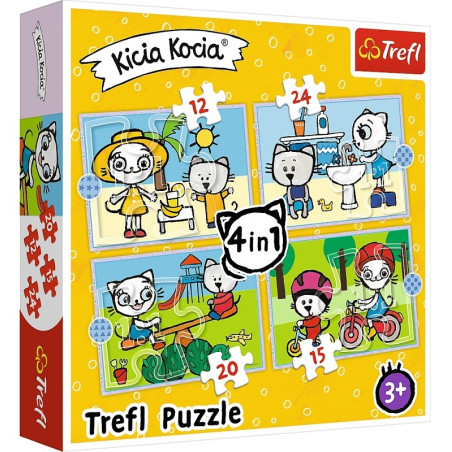 DZIEŃ KICI KOCI puzzle 4w1