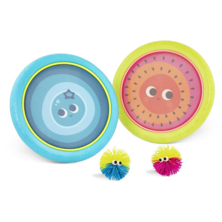 SPRĘŻYSTE DYSKI  z kudłatymi piłeczkami gra zręcznościowa Poppin’ Paddles