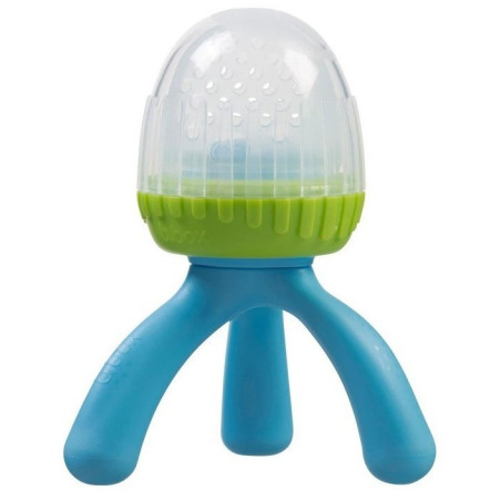 NIEBIESKI silikonowy gryzak do podawania pokarmu
