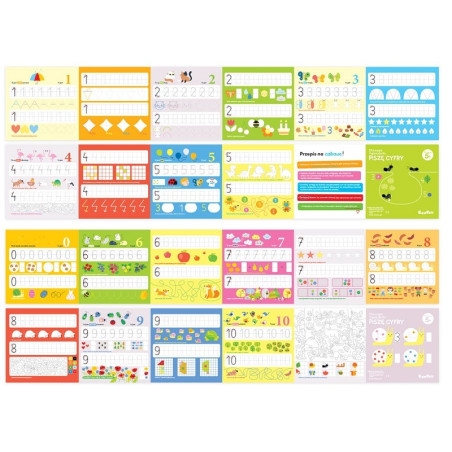 PISZĘ CYFRY dłuuugie rysowanki zestaw kreatywny