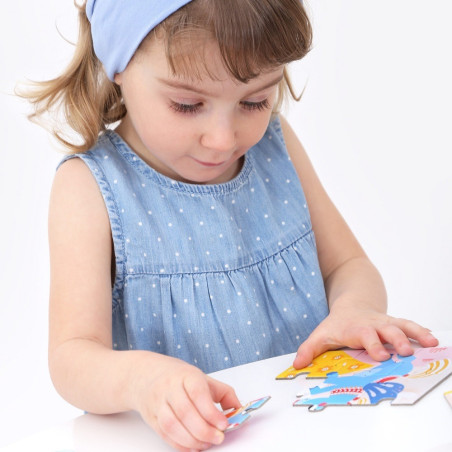 UKŁADAM KONIKI puzzle tekturowe 5 układanek