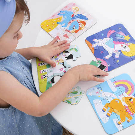 UKŁADAM KONIKI puzzle tekturowe 5 układanek