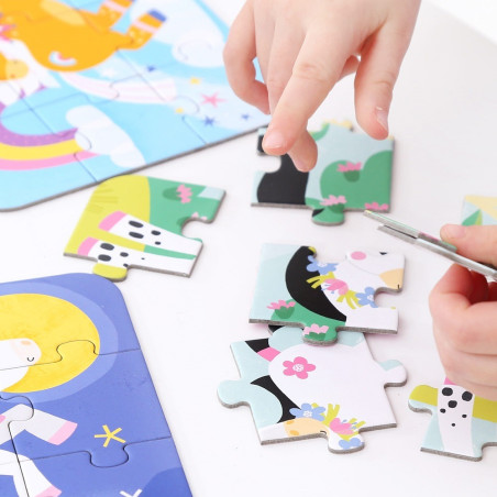 UKŁADAM KONIKI puzzle tekturowe 5 układanek