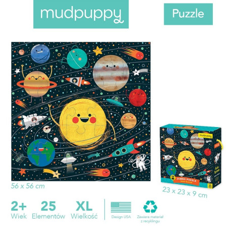 UKŁAD SŁONECZNY puzzle podłogowe jumbo 25 el.