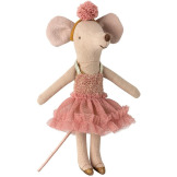 MIRA BELLE różowa sukienka z opaską dla myszki
