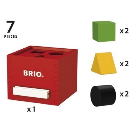 DREWNIANY SORTER nauka kształtów i kolorów retro