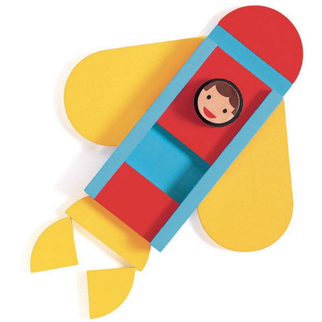 POJAZDY drewniane kształty układanka geometryczna Ze Geo Vroom