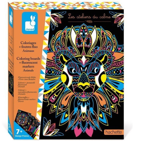 ZWIERZĄTKA fluorescencyjne flamastry zestaw kreatywny Art&Craft