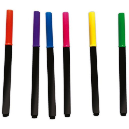 ZWIERZĄTKA fluorescencyjne flamastry zestaw kreatywny Art&Craft