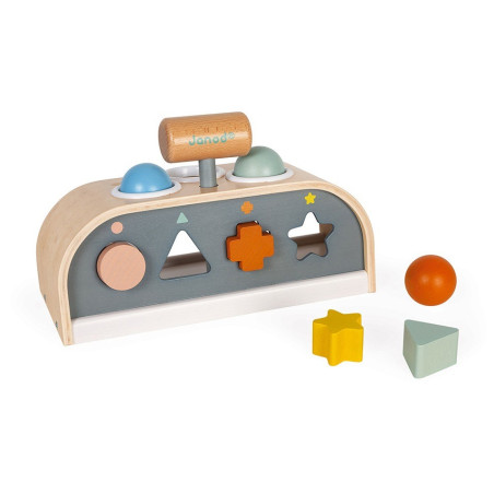 DREWNIANA PRZEBIJANKA I SORTER KSZTAŁTÓW 3w1Sweet Cocoon