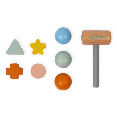 DREWNIANA PRZEBIJANKA I SORTER KSZTAŁTÓW 3w1Sweet Cocoon