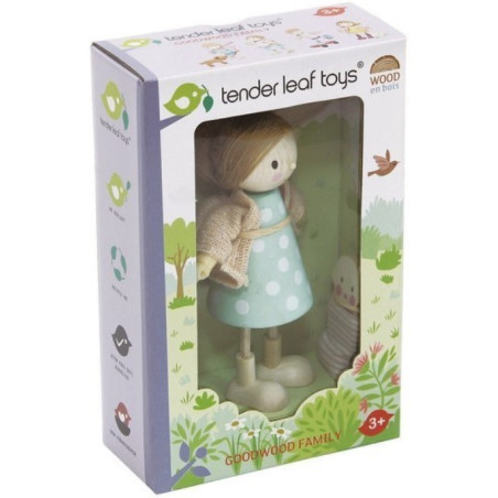 PANI GOODWOOD drewniana laleczka z dzieckiem