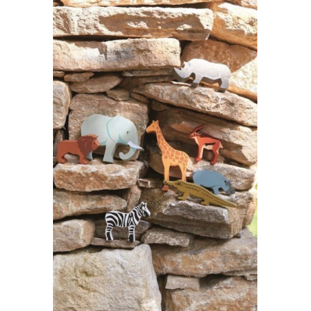 DZIKIE ZWIERZĄTKA drewniane figurki do zabawy