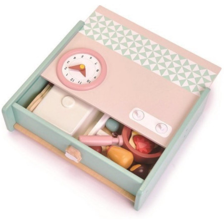 DREWNIANA KUCHNIA PRZENOŚNA z akcesoriami Mini Chef