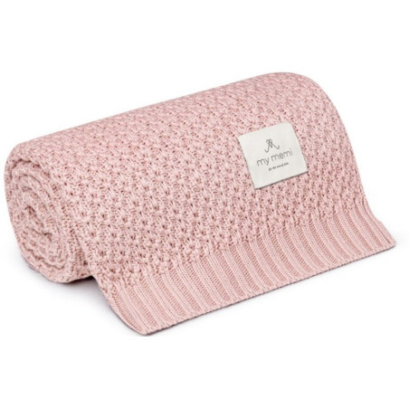 POWDER PINK bambusowy kocyk 80x100  chain