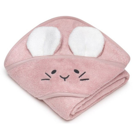 POWDER PINK bambusowy ręcznik z kapturem 85x85 cm