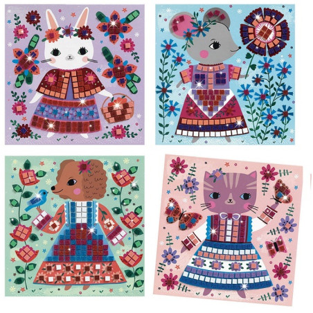 PIĘKNE ZWIERZĄTKA mozaika piankowa zestaw kreatywny