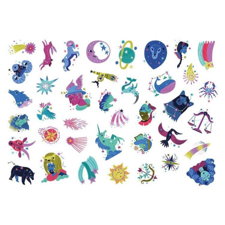 WSZECHŚWIAT zestaw tatuaży 50 szt.