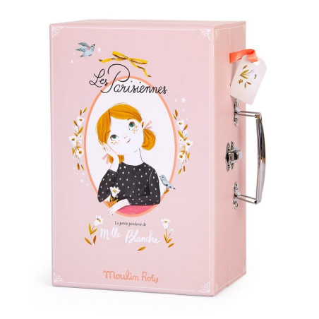 PARYŻANKA walizka z lalką i garderobą