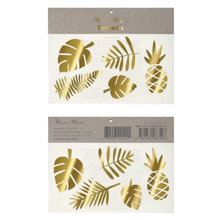 TROPIKI metaliczne tatuaże zestaw