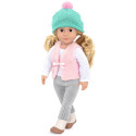 FUTRZANY BEZRĘKAWNIK z akcesoriami dla lalki 46 cm standard