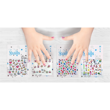 KSIĘŻNICZKI naklejki na paznokcie zestaw kreatywny