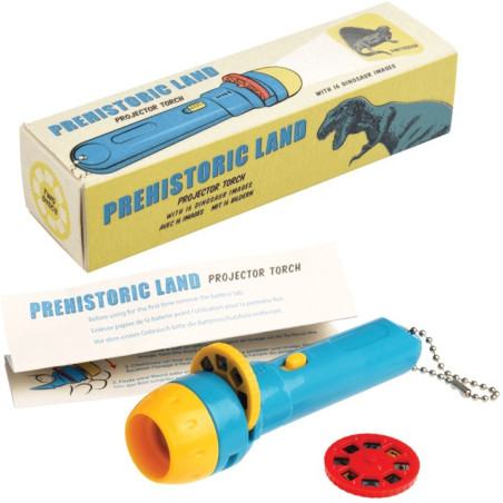 DINOZAURY latarka projektor 16 obrazków