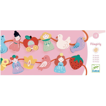 KSIĘŻNICZKI drewniana nawlekanka