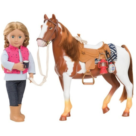 APPOLOOSA srokaty duży koń 50 cm dla lalki