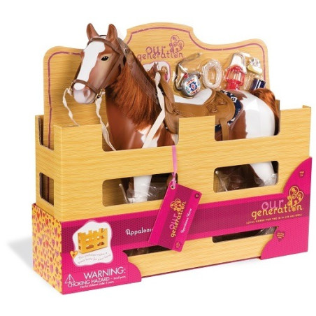 APPOLOOSA srokaty duży koń 50 cm dla lalki