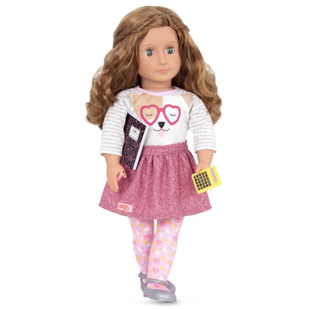 ZESTAW UBRANEK lekcja matematyki dla lalki 46 cm standard