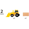 DREWNIANA ŁADOWARKA żółty pojazd World