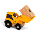 DREWNIANA ŁADOWARKA żółty pojazd World