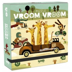 WYŚCIG vroom, vroom puzzle tekturowe 50 el.