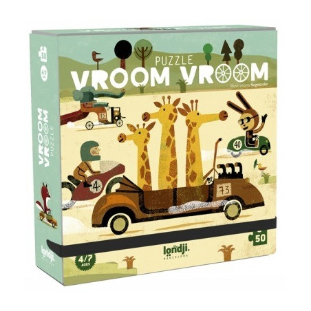 WYŚCIG vroom, vroom puzzle tekturowe 50 el.