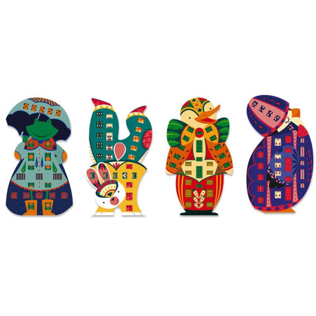 ZABAWNE ZWIERZAKI papierowa przeplatanka zestaw kreatywny Art&Craft