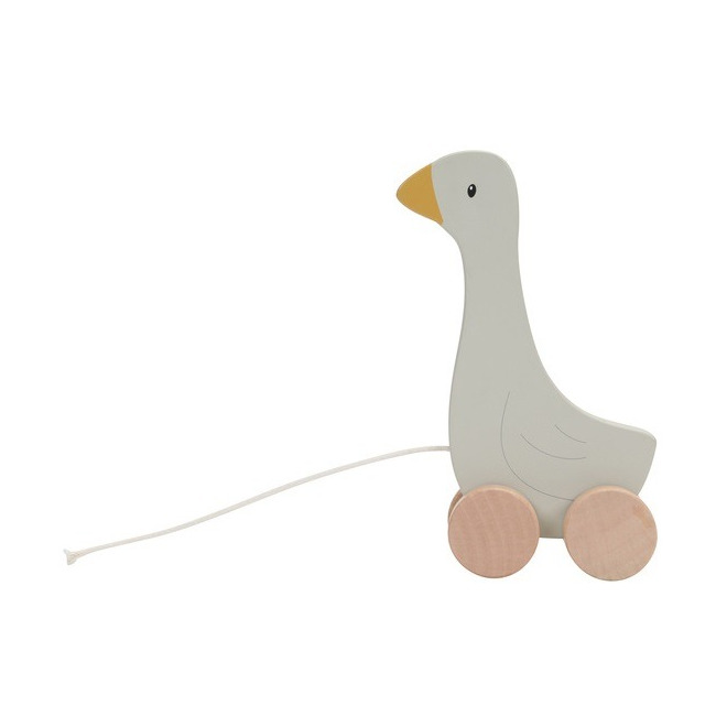 GĄSKA drewniana zabawka do ciągnięcia Little Goose
