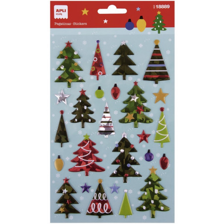 CHOINKI naklejki świąteczne 25 szt.