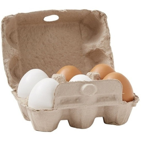 DREWNIANE JAJKA zestaw 6 szt. Bistro