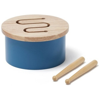 DREWNIANY BĘBENEK instrument z pałeczkami Mini Blue