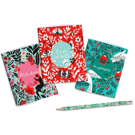 ZESTAW NOTESIKÓW z ołówkiem