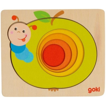 GĄSIENICA drewniana układanka warstwowa 5 el.