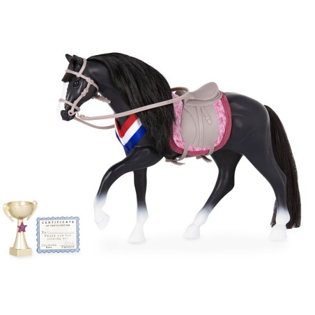 KOŃ dla lalki 15 cm z akcesoriami Black Irish Draught Horse