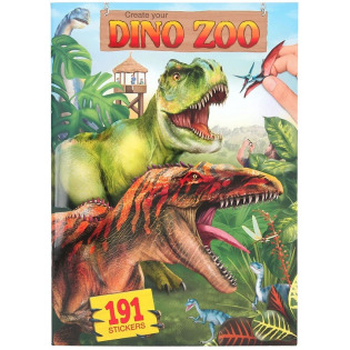 DINOZAURY książeczka z naklejkami Dino Zoo
