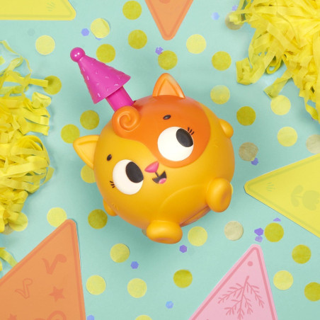 KOTEK LOLO piszcząca i świecąca piłeczka z podskakującym kapeluszem Squeak ‘n’ Glow