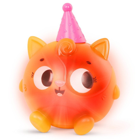 KOTEK LOLO piszcząca i świecąca piłeczka z podskakującym kapeluszem Squeak ‘n’ Glow