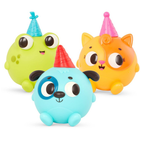 KOTEK LOLO piszcząca i świecąca piłeczka z podskakującym kapeluszem Squeak ‘n’ Glow