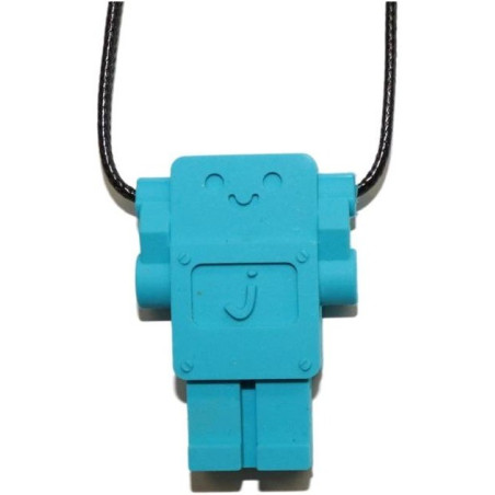 NIEBIESKI ROBOT wisiorek silikonowy gryzak 36 cm