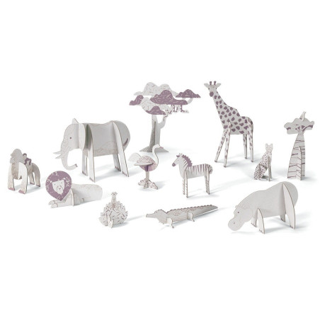 SAWANNA tekturowa układanka przestrzenna zrób to sam