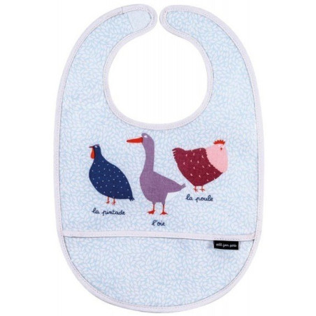 FARMA niebieski śliniaczek z kieszonką